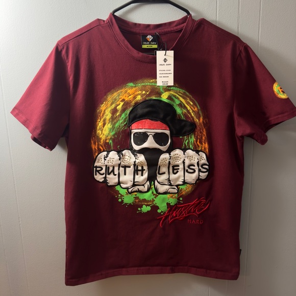 Create 2MRW Print & Embroidery Graphic T Shirt, Size Medium. Brand new. - Picture 1 of 4